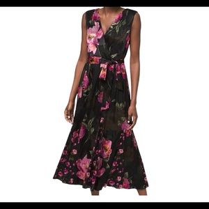 NWOT WHBM Floral Burnout Midi Dress Size 6